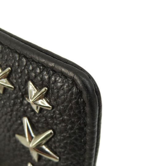 JIMMY CHOO Coin case leather black Star motif