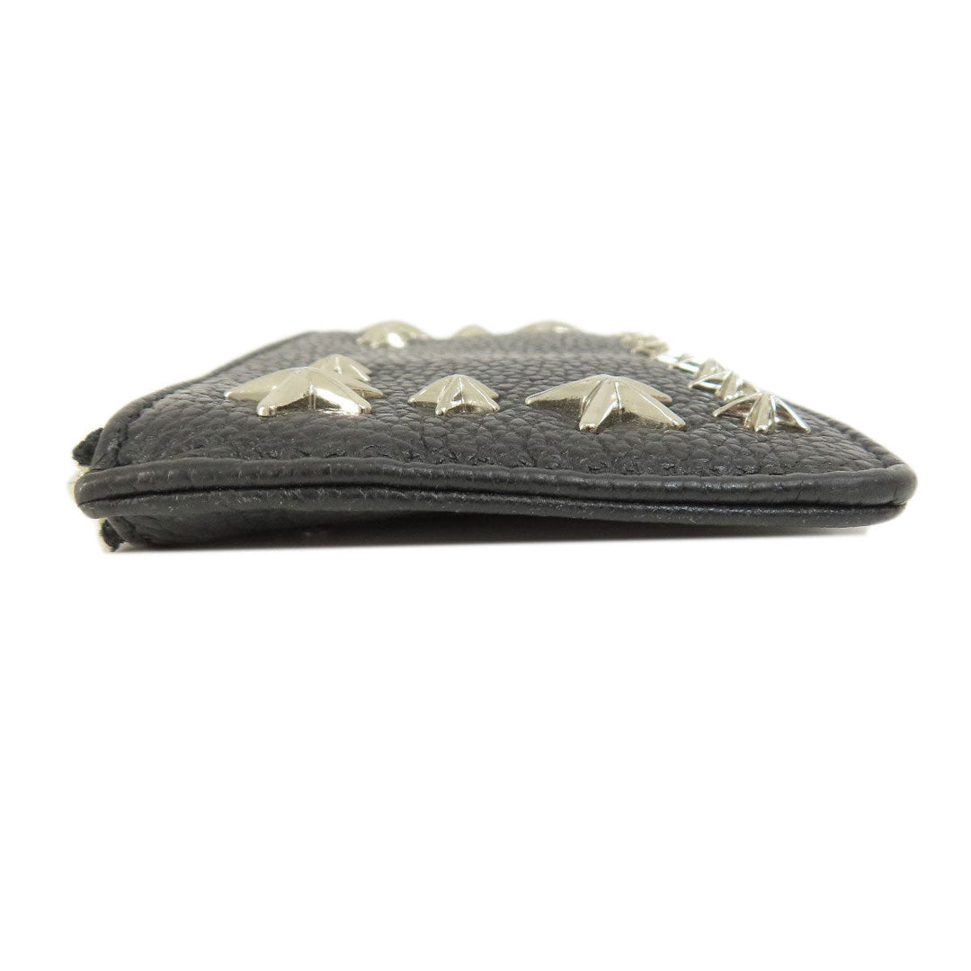 JIMMY CHOO Coin case leather black Star motif