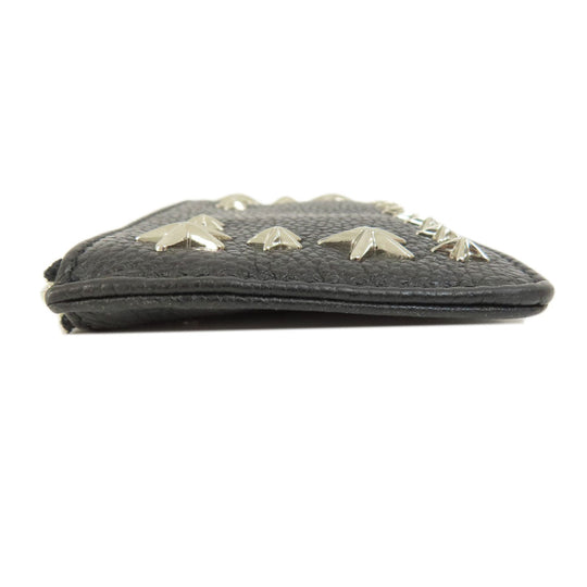 JIMMY CHOO Coin case leather black Star motif
