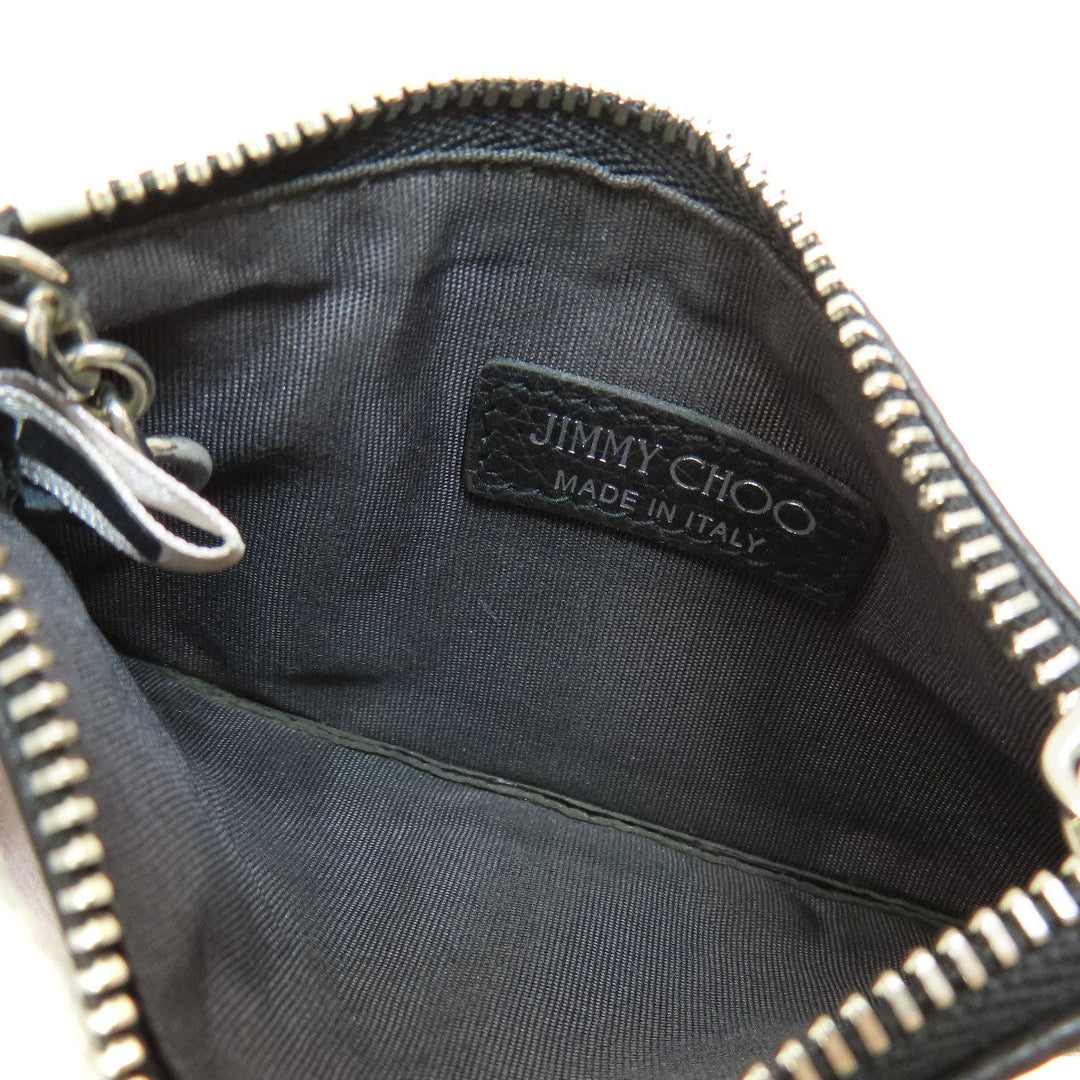JIMMY CHOO Coin case leather black Star motif