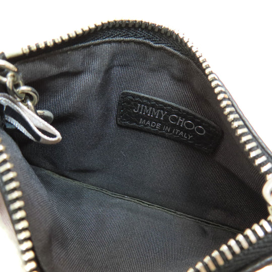 JIMMY CHOO Coin case leather black Star motif