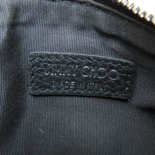 JIMMY CHOO Coin case leather black Star motif