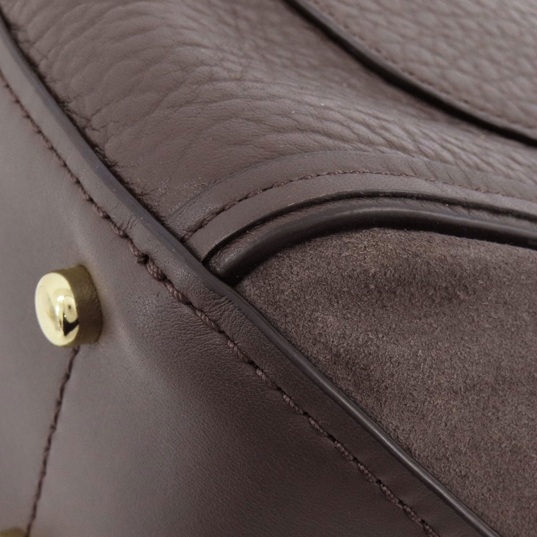 COACH Shoulder Bag 38388 leather Brown 2WAY Women Used Authentic