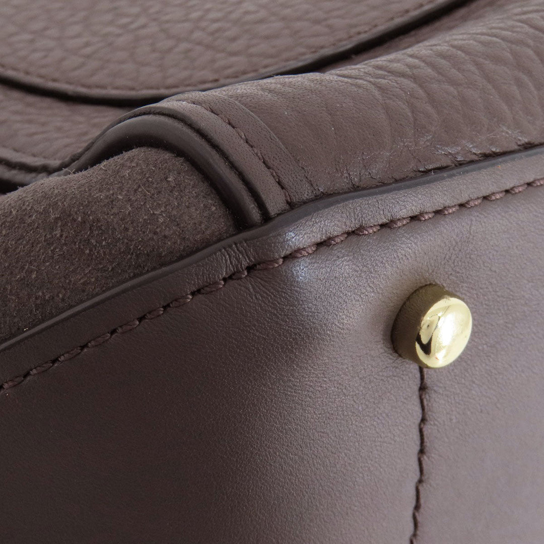 COACH Shoulder Bag 38388 leather Brown 2WAY Women Used Authentic