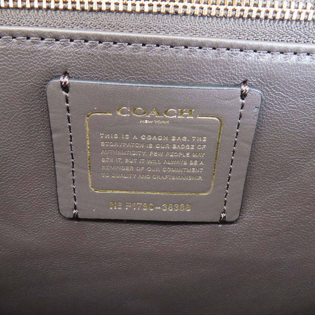 COACH Shoulder Bag 38388 leather Brown 2WAY Women Used Authentic