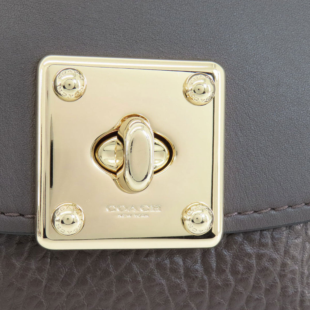 COACH Shoulder Bag 38388 leather Brown 2WAY Women Used Authentic