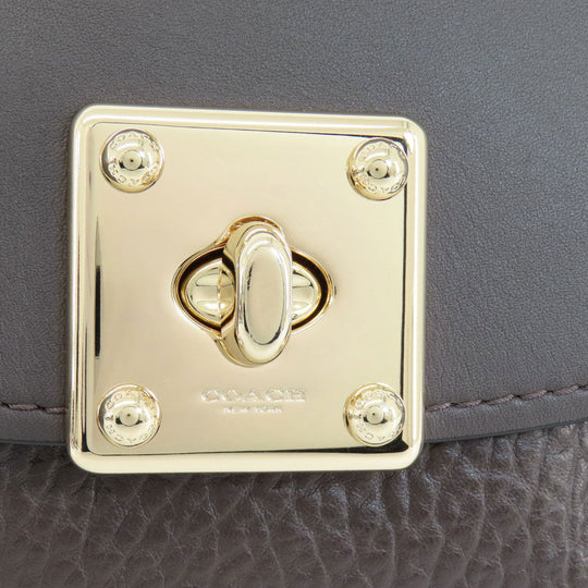 COACH Shoulder Bag 38388 leather Brown 2WAY Women Used Authentic