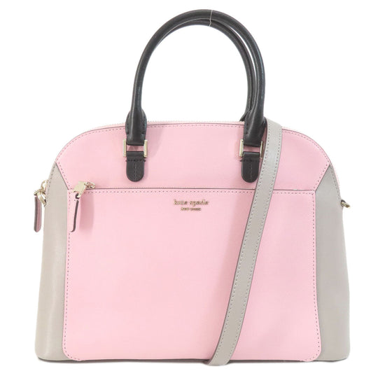 Kate Spade Tote Bag PVC pink logoMetal 2WAY Women Used Authentic