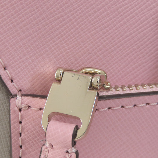 Kate Spade Tote Bag PVC pink logoMetal 2WAY Women Used Authentic