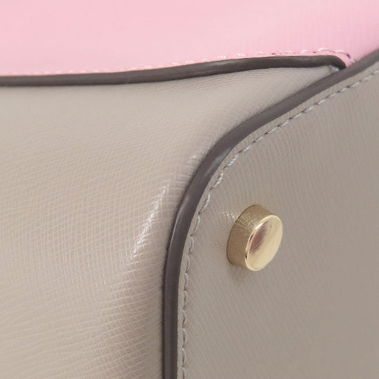 Kate Spade Tote Bag PVC pink logoMetal 2WAY Women Used Authentic