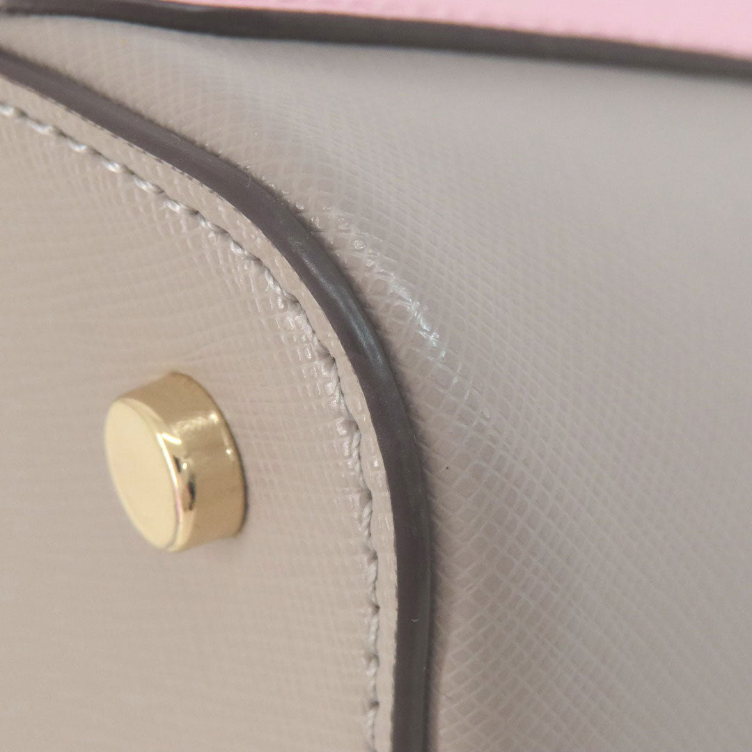 Kate Spade Tote Bag PVC pink logoMetal 2WAY Women Used Authentic