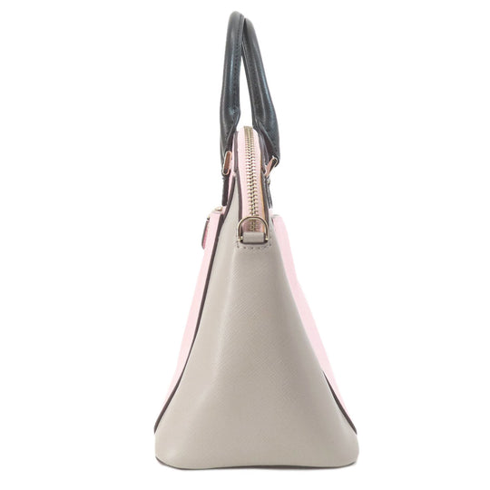 Kate Spade Tote Bag PVC pink logoMetal 2WAY Women Used Authentic