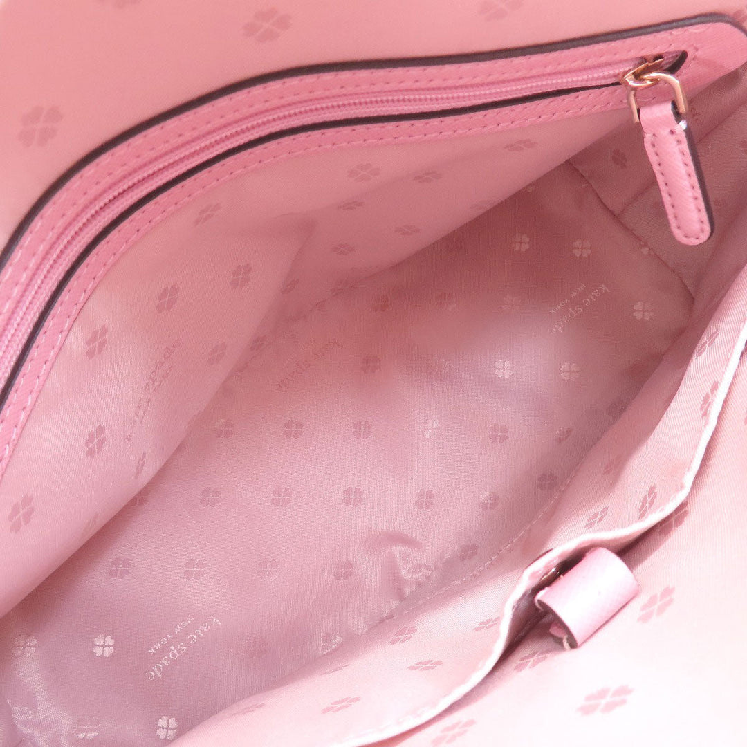 Kate Spade Tote Bag PVC pink logoMetal 2WAY Women Used Authentic