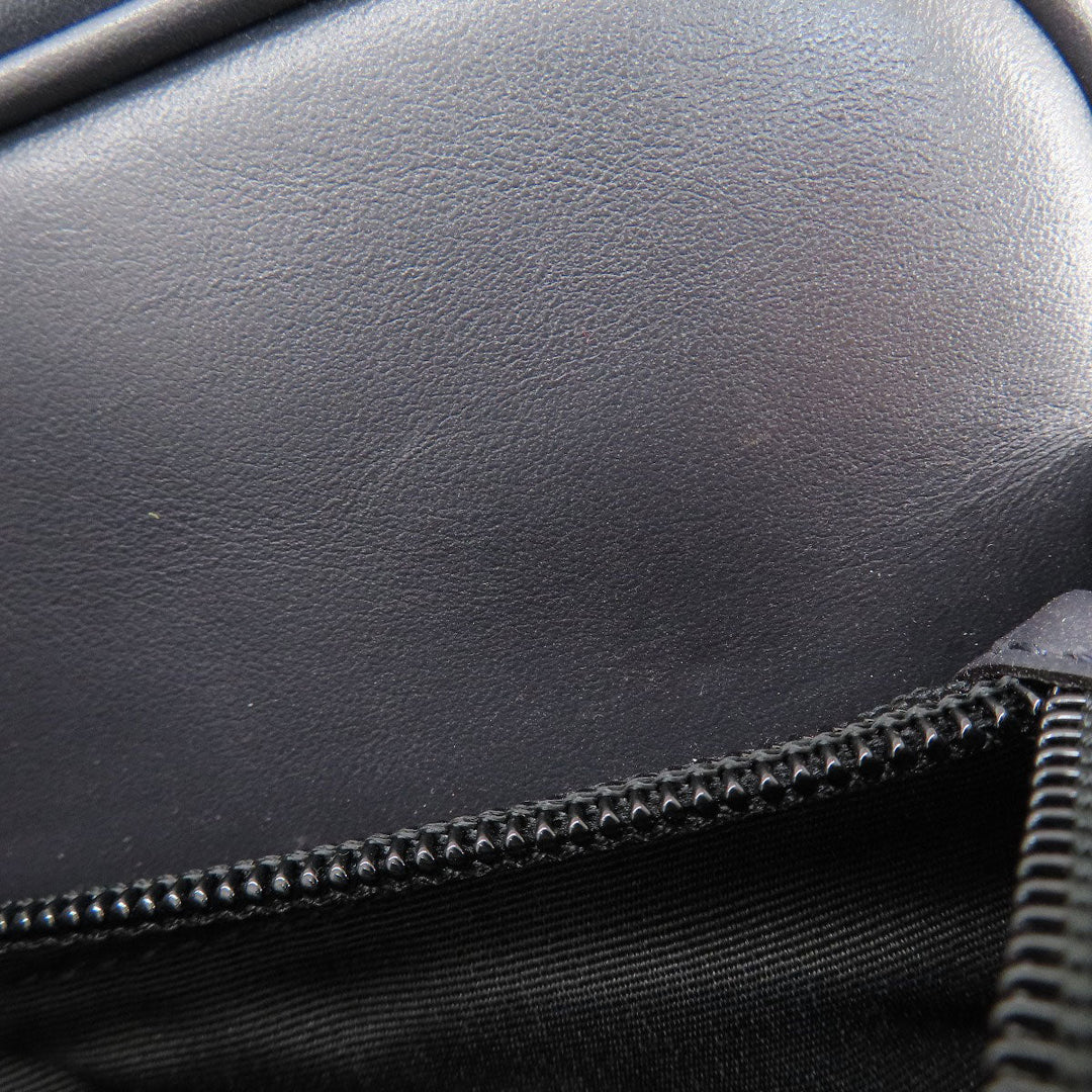 COACH Business bag leather Navy Signature 2WAY Women Used Authentic