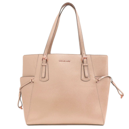 MICHAEL KORS Tote Bag PVC gold Voyager Women Used Authentic