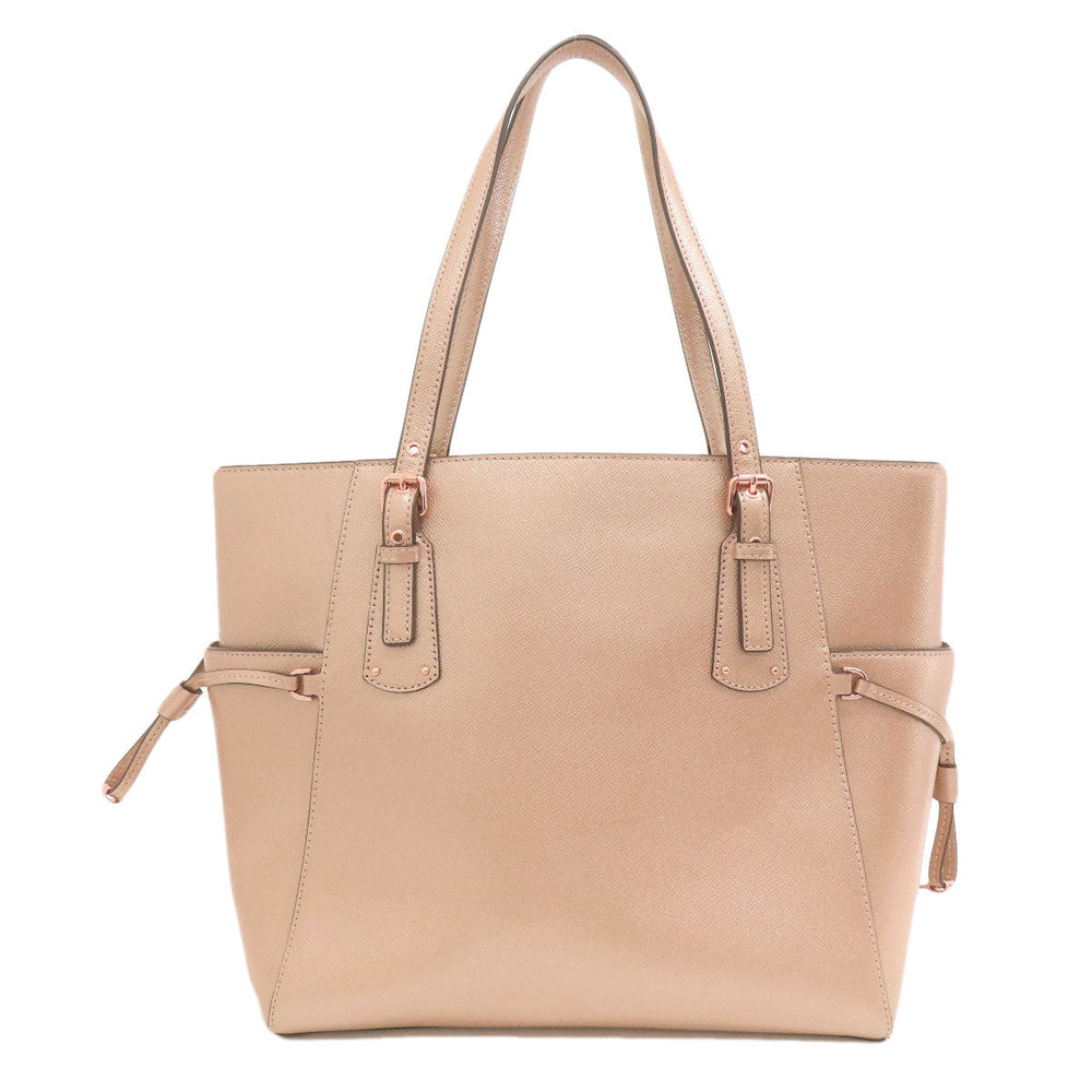 MICHAEL KORS Tote Bag PVC gold Voyager Women Used Authentic