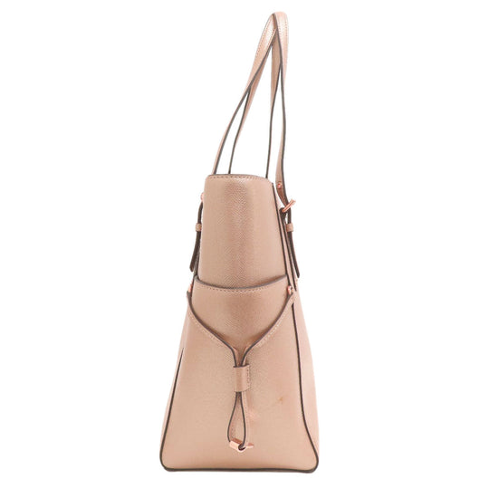 MICHAEL KORS Tote Bag PVC gold Voyager Women Used Authentic