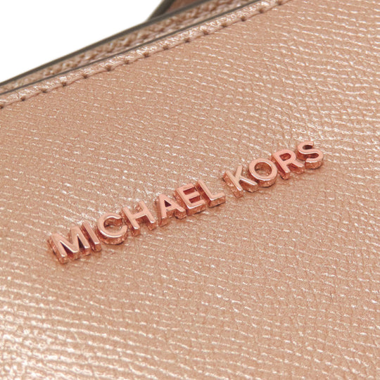 MICHAEL KORS Tote Bag PVC gold Voyager Women Used Authentic