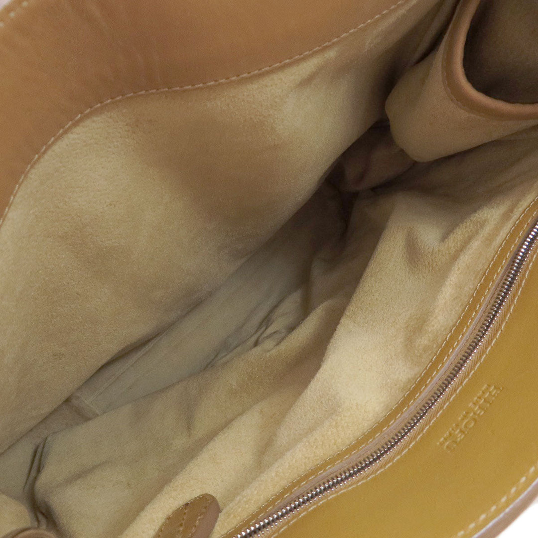 HIROFU Handbag leather Brown 2WAY Women Used Authentic