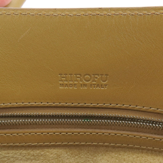 HIROFU Handbag leather Brown 2WAY Women Used Authentic