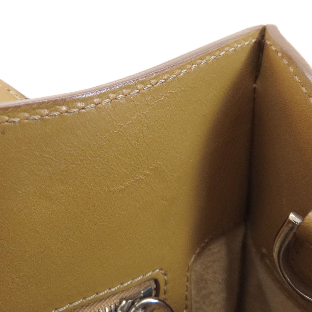 HIROFU Handbag leather Brown 2WAY Women Used Authentic