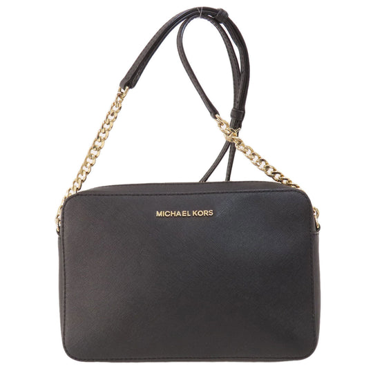 MICHAEL KORS Shoulder Bag PVC black logo Women Used Authentic