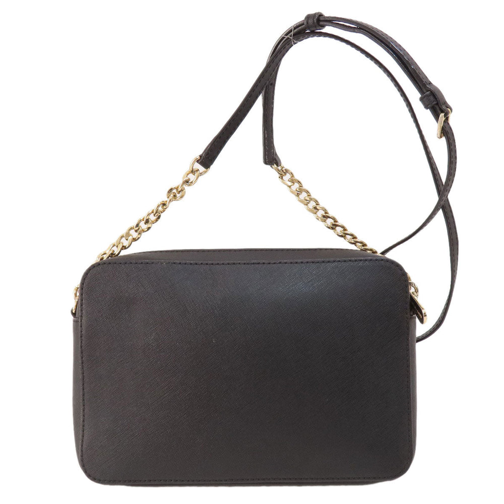 MICHAEL KORS Shoulder Bag PVC black logo Women Used Authentic