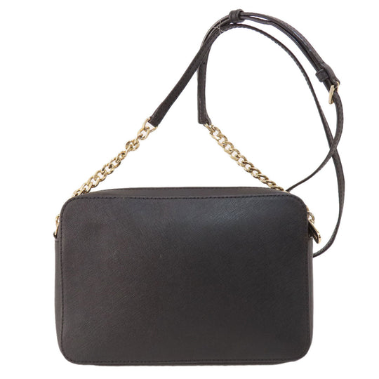 MICHAEL KORS Shoulder Bag PVC black logo Women Used Authentic