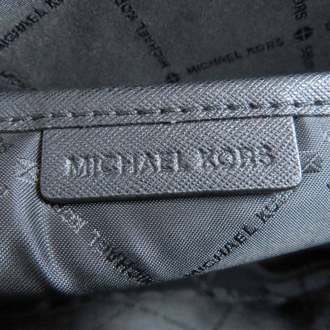 MICHAEL KORS Shoulder Bag PVC black logo Women Used Authentic