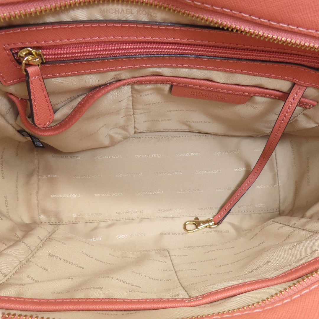 MICHAEL KORS Tote Bag PVC pink logoMetal 2WAY Women Used Authentic