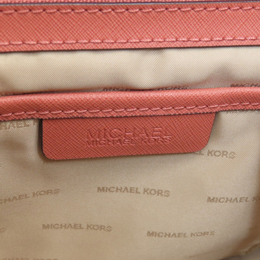 MICHAEL KORS Tote Bag PVC pink logoMetal 2WAY Women Used Authentic