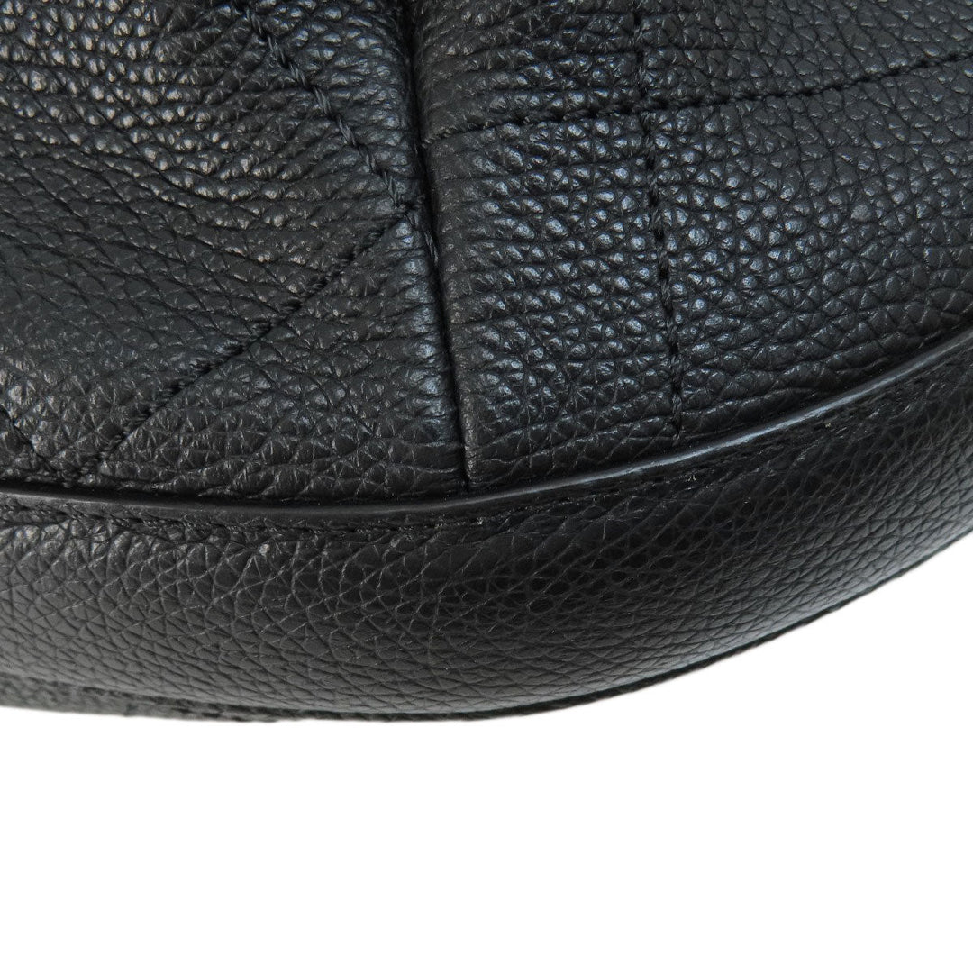CHANEL Tote Bag Calfskin black Chain Bag COCO Mark SilverMetal