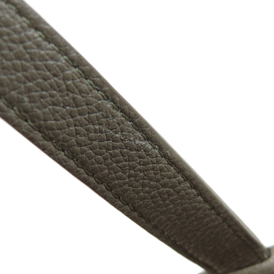 CELINE Tote Bag Calfskin Brown logo 2WAY Women Used Authentic