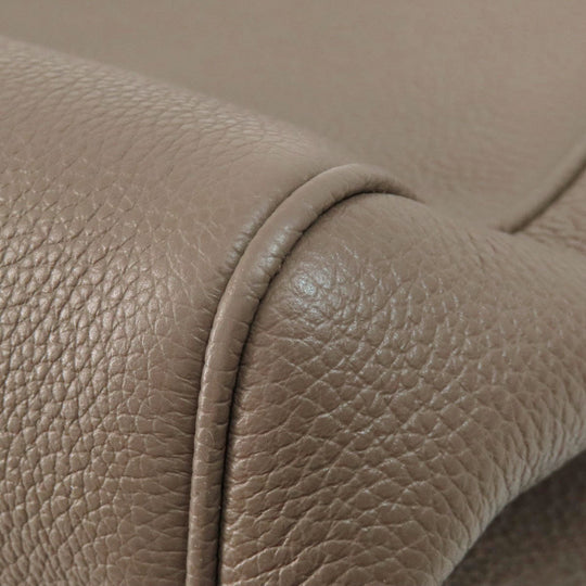 CELINE Tote Bag Calfskin Brown logo 2WAY Women Used Authentic