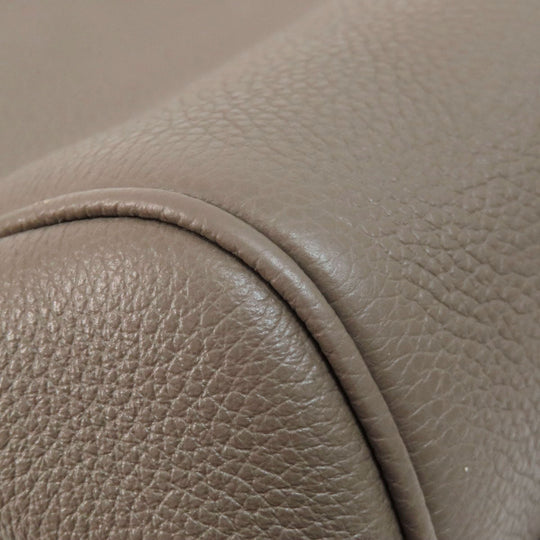 CELINE Tote Bag Calfskin Brown logo 2WAY Women Used Authentic