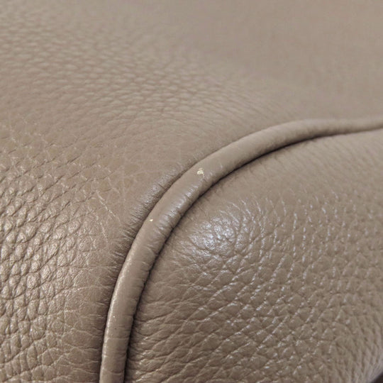 CELINE Tote Bag Calfskin Brown logo 2WAY Women Used Authentic