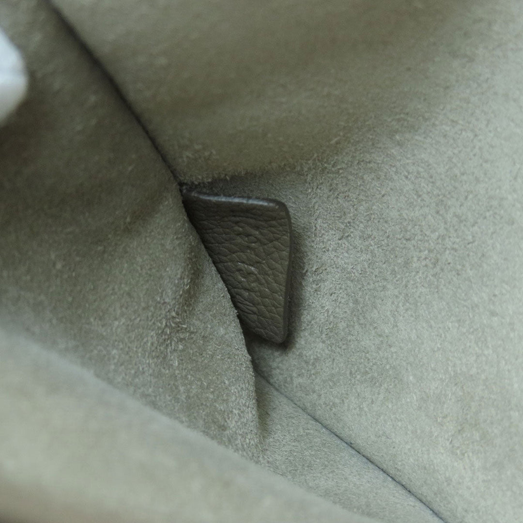 CELINE Tote Bag Calfskin Brown logo 2WAY Women Used Authentic