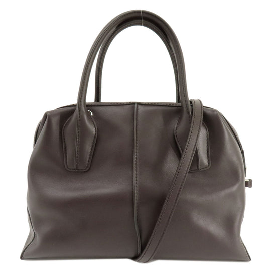 TOD'S Handbag leather Brown 2WAY Women Used Authentic
