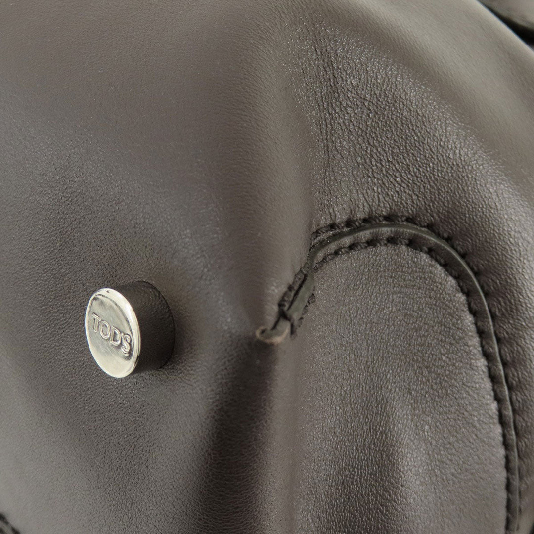 TOD'S Handbag leather Brown 2WAY Women Used Authentic