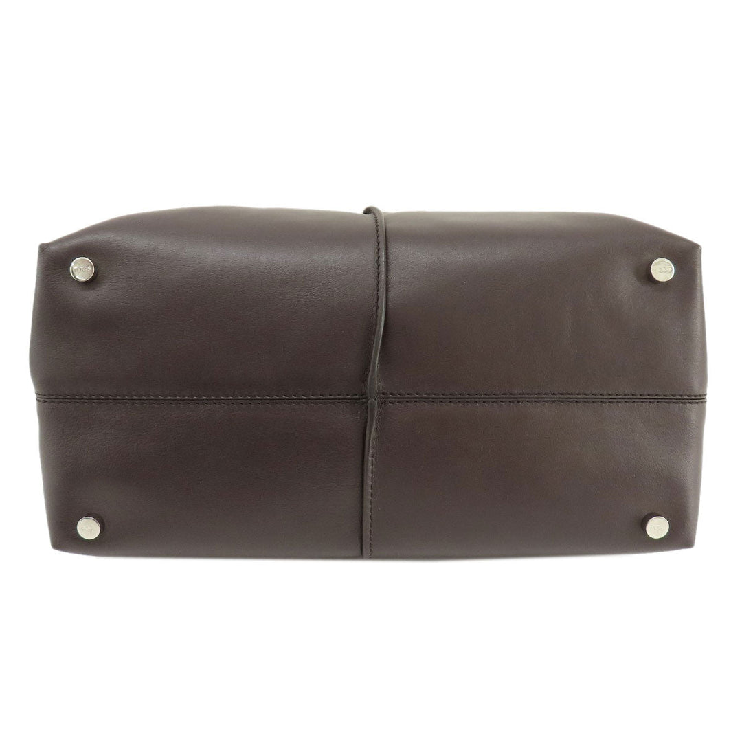 TOD'S Handbag leather Brown 2WAY Women Used Authentic