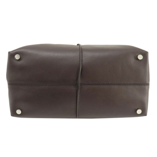 TOD'S Handbag leather Brown 2WAY Women Used Authentic