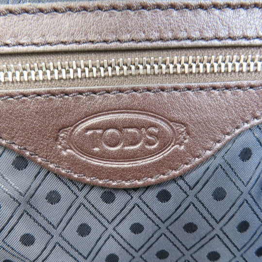 TOD'S Handbag leather Brown 2WAY Women Used Authentic