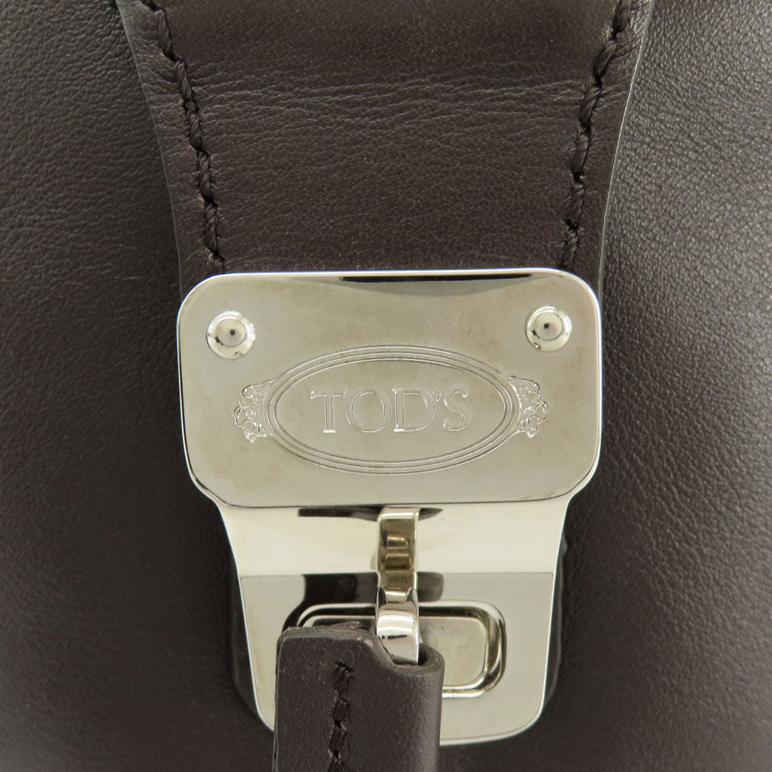 TOD'S Handbag leather Brown 2WAY Women Used Authentic