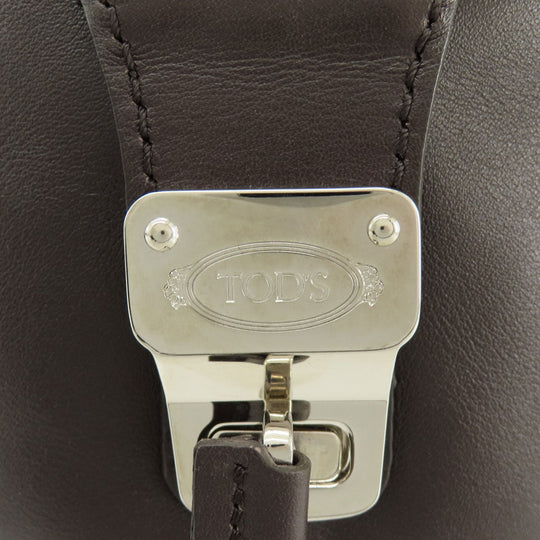TOD'S Handbag leather Brown 2WAY Women Used Authentic