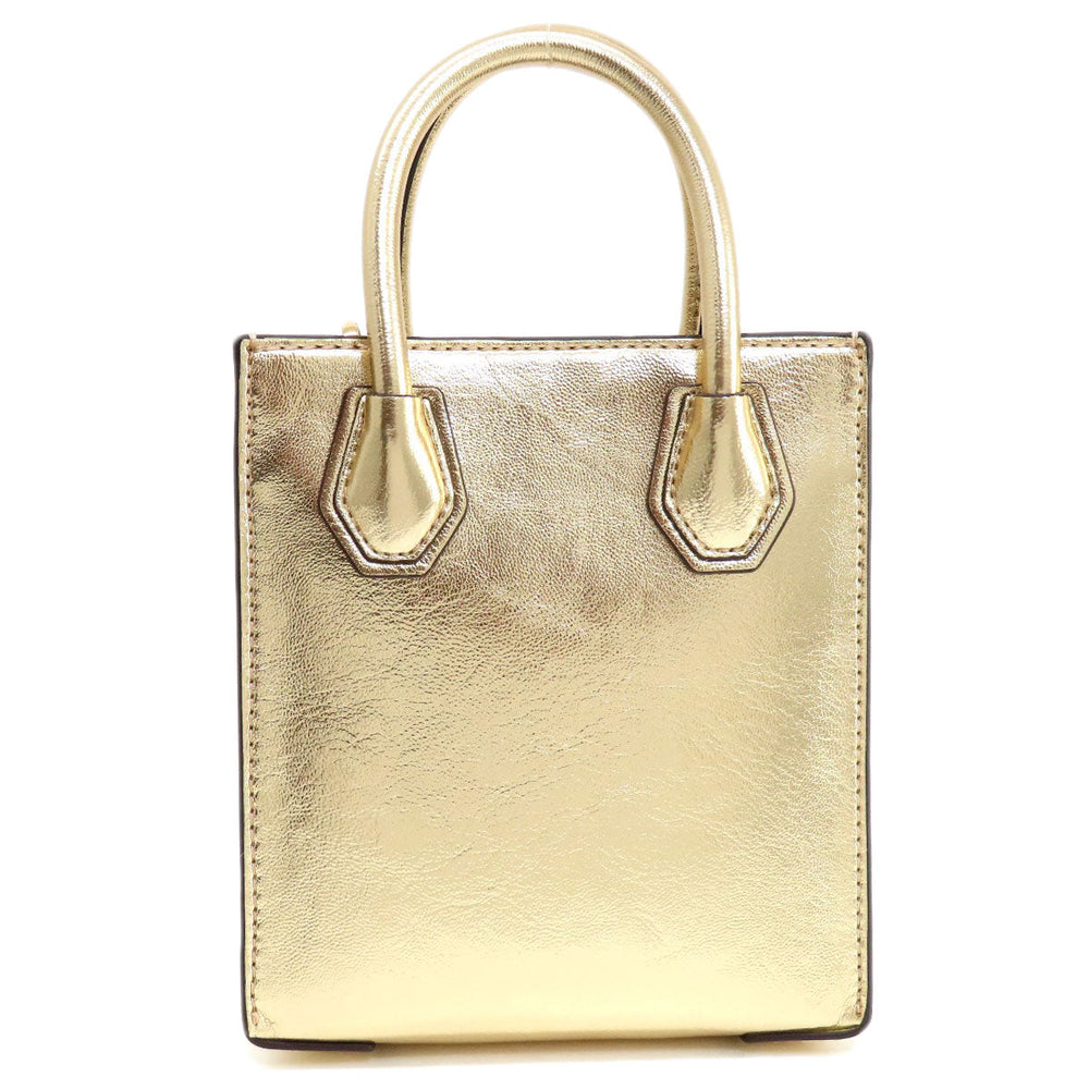 MICHAEL KORS Handbag PVC gold logo 2WAY Women Used Authentic
