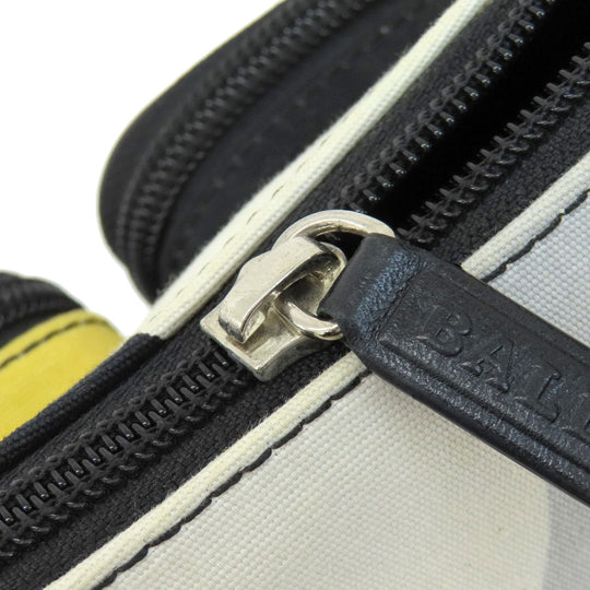 BALLY Shoulder Bag canvas multicolor one belt signature Women Used Authentic