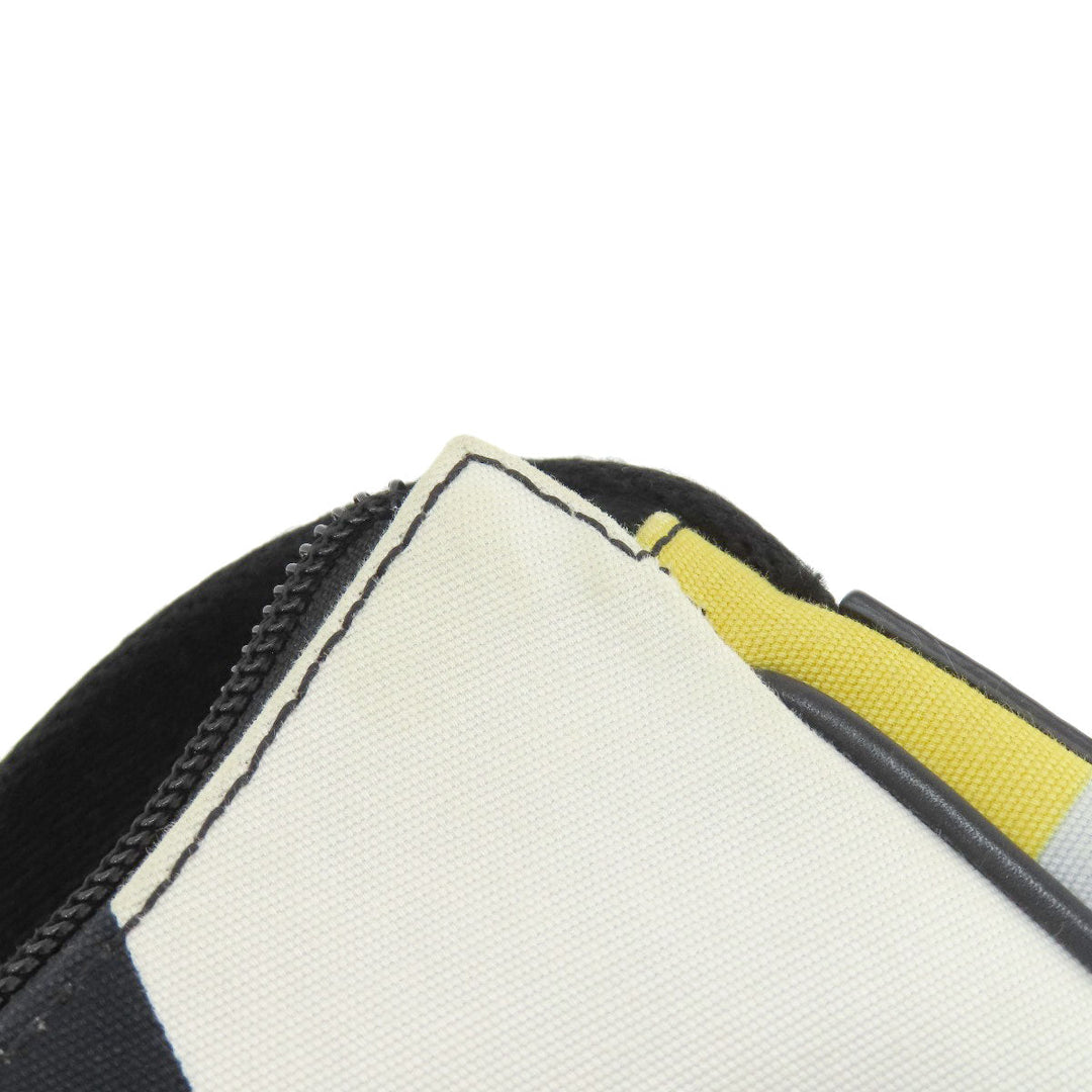 BALLY Shoulder Bag canvas multicolor one belt signature Women Used Authentic