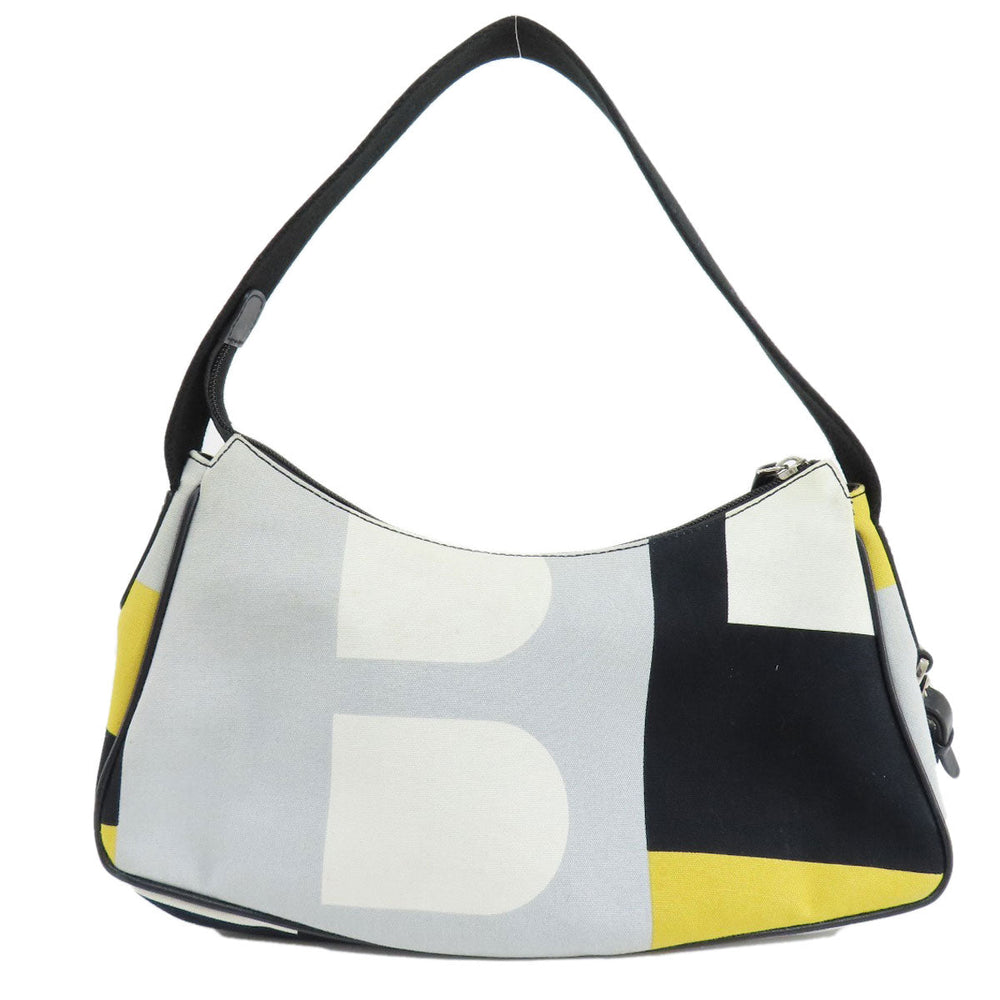 BALLY Shoulder Bag canvas multicolor one belt signature Women Used Authentic