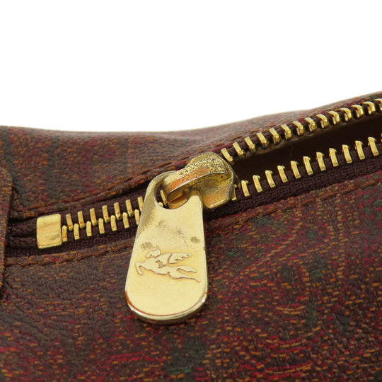 ETRO Handbag PVC Brown Paisley Women Used Authentic