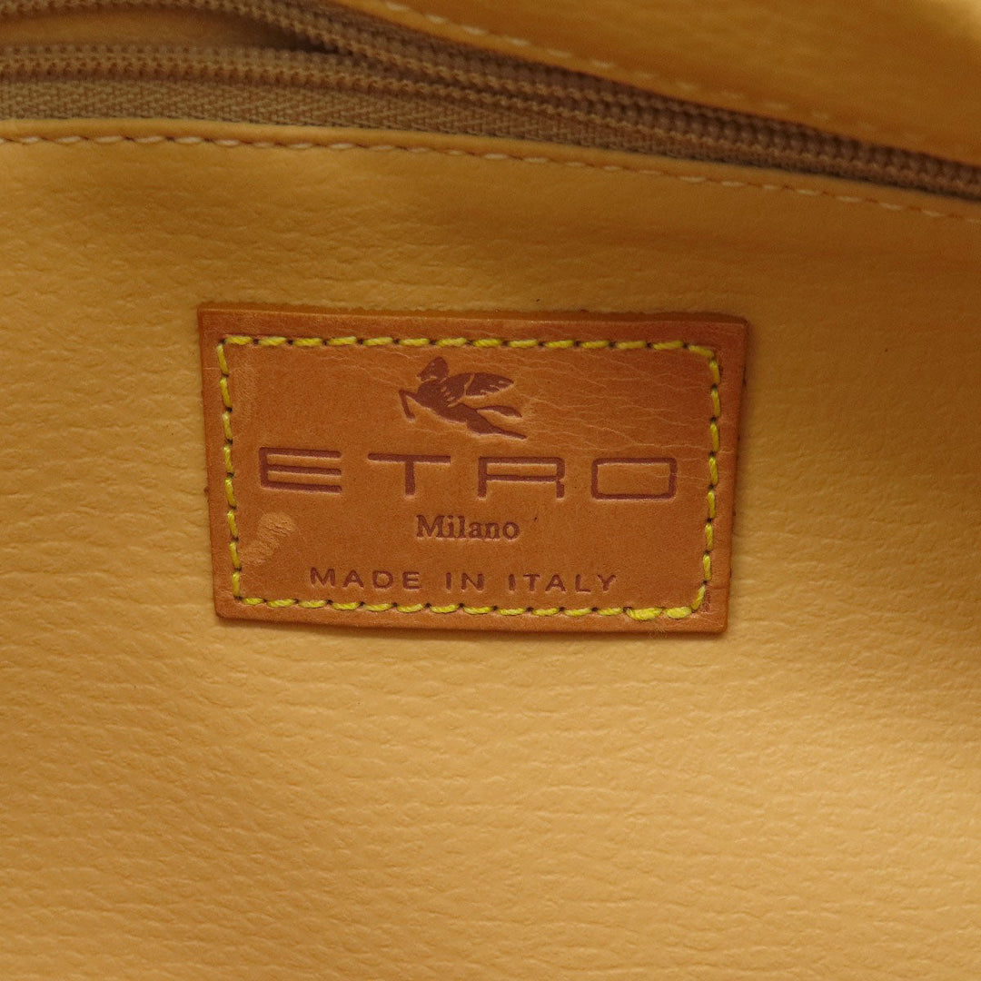 ETRO Handbag PVC Brown Paisley Women Used Authentic